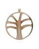 Family Tree Open Circle Pendant in Yellow Gold